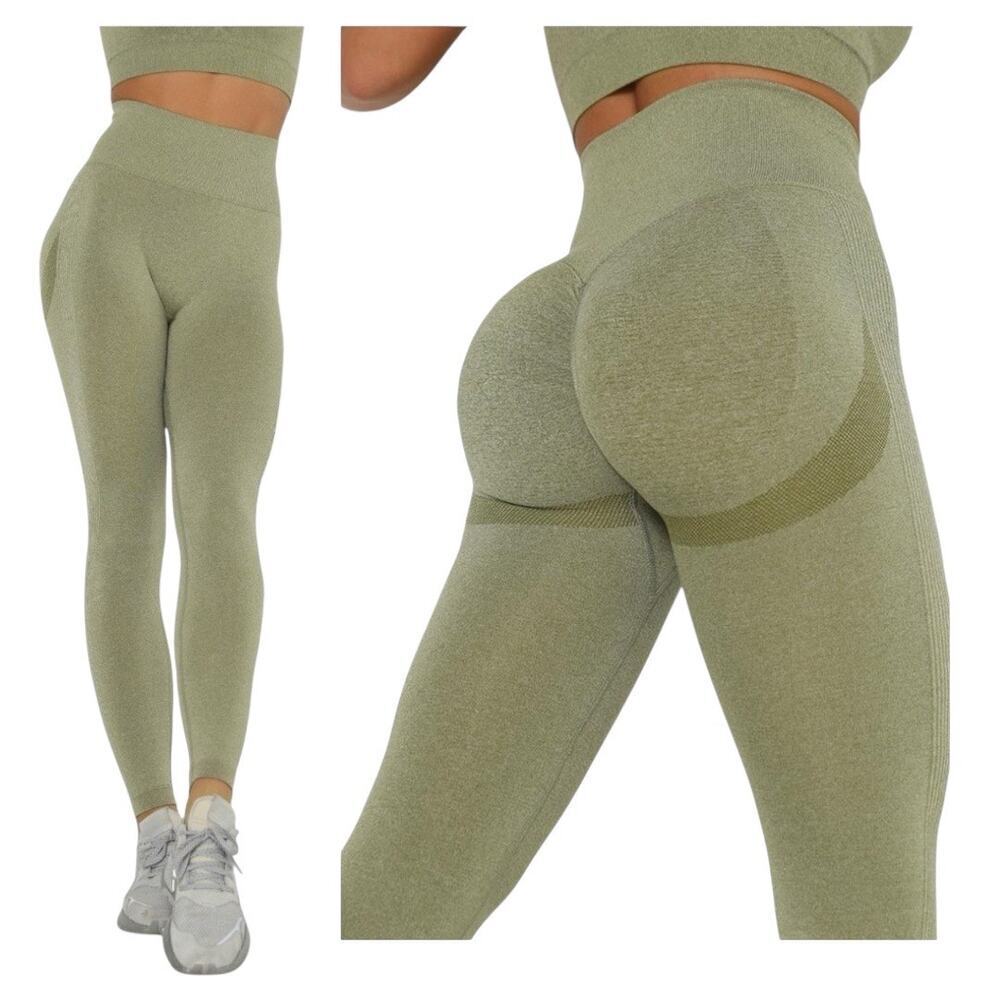 Astoria Activewear small/medium Scrunch butt Leggings army green full length​​